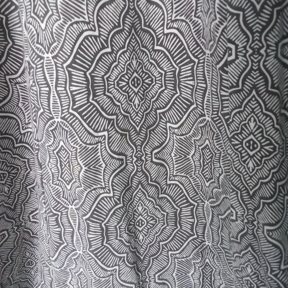 Prana Skye Dress Tribal Geo Print Maxi Purple Contrast Band Size M - Picture 7 of 7